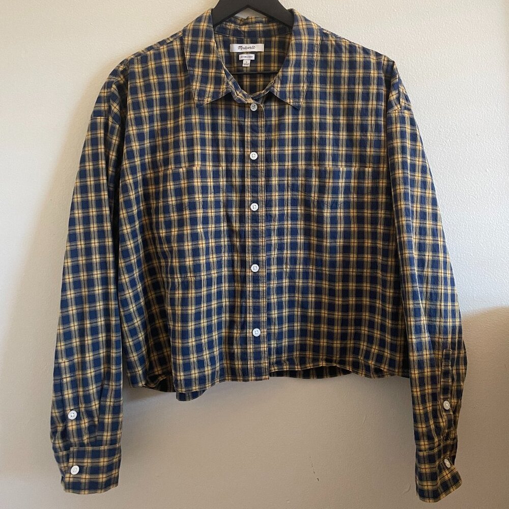 Madewell The Signature Poplin Crop Shirt in Plaid